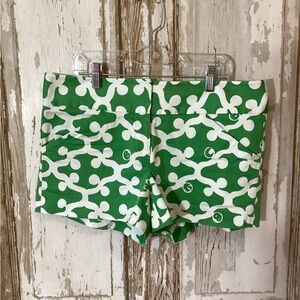 CK Bradley Green & White Patterned Women's Shorts - size 8